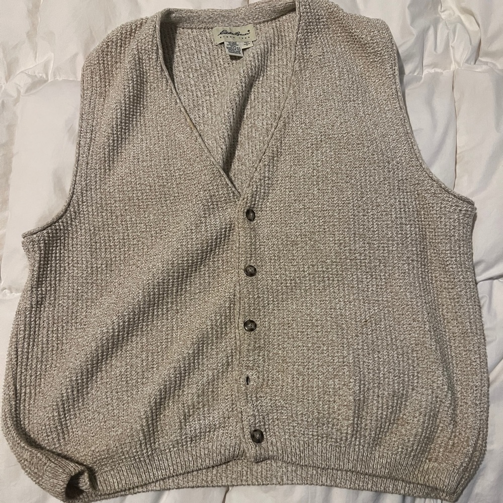 Eddie Bauer Sweater Vest - M - Beige